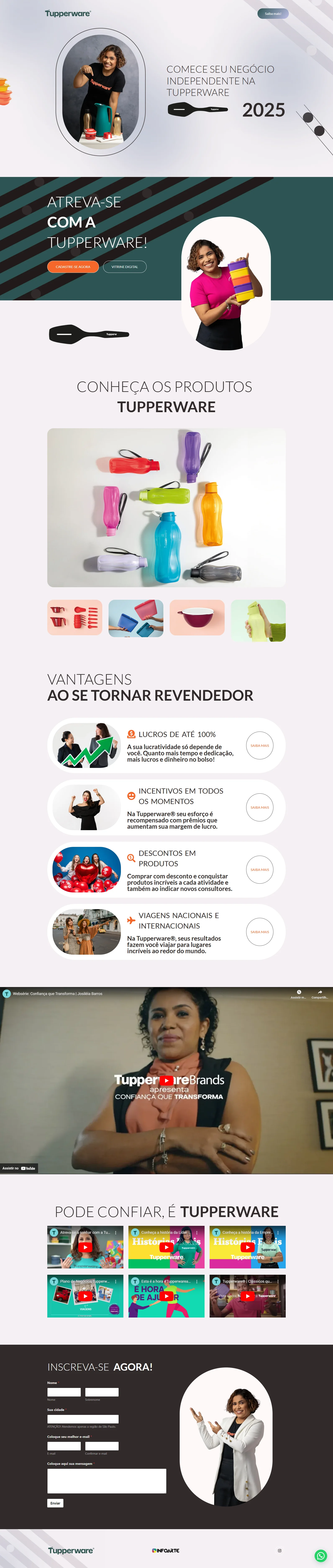 Screenshot do site Revenda Tupperware