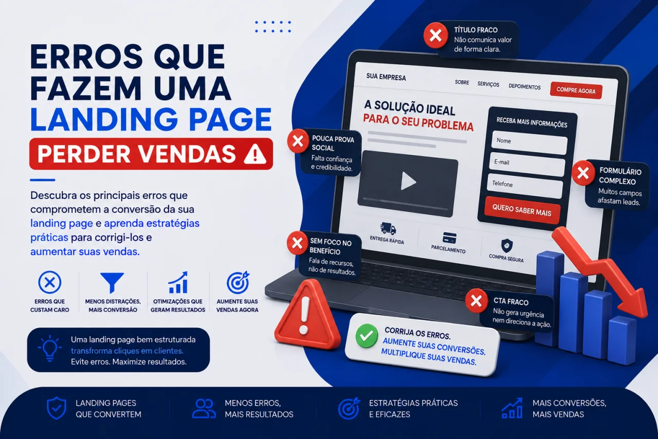 Erros que fazem uma landing page perder vendas